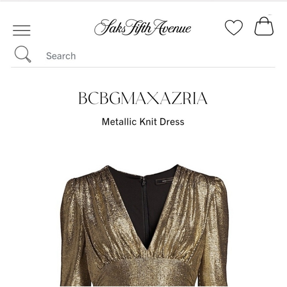 BCBG metallic knit dress